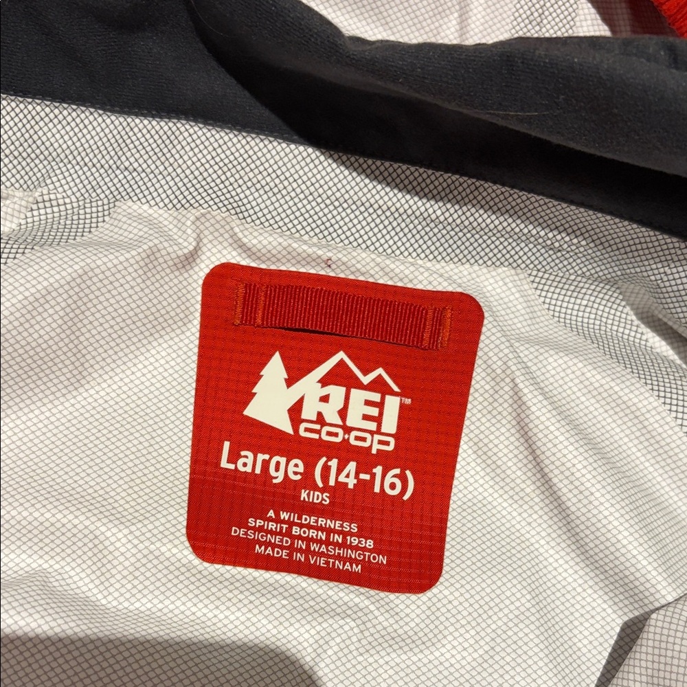 REI Teen Vibrant Red Raincoat - Picture 2 of 5